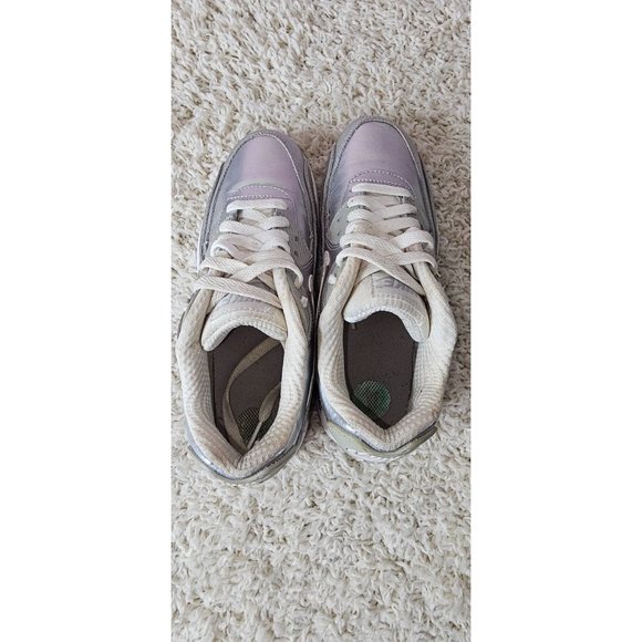 Nike Air Max 90 GS Metallic Silver size 4y - Picture 5 of 8